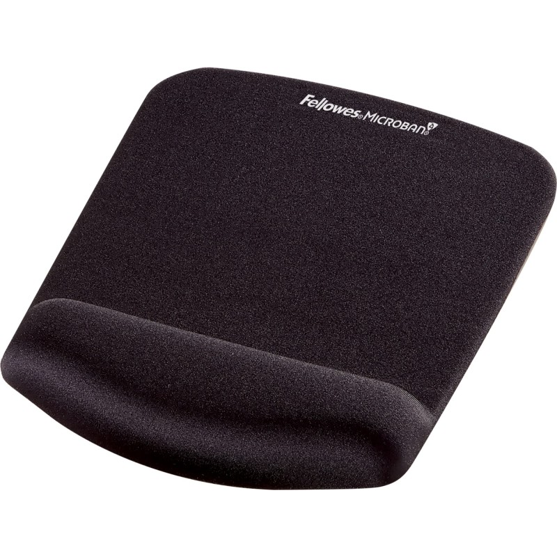 Fellowes-Mouse-Pad-with-Wrist-Rest-Plush-Touch-Microban-Memory-Foam-Lycra-Black